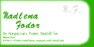 madlena fodor business card